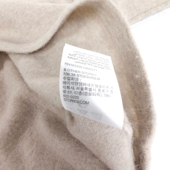 NEW & Other Stories Alpaca Knitted Sweater Oatmeal Old Money Minimal Luxury - Picture 7 of 8